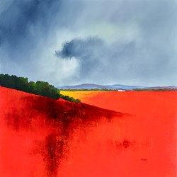 Clearing Skies by Barry Hilton - Original Painting on Stretched Canvas sized 28x28 inches. Available from Whitewall Galleries
